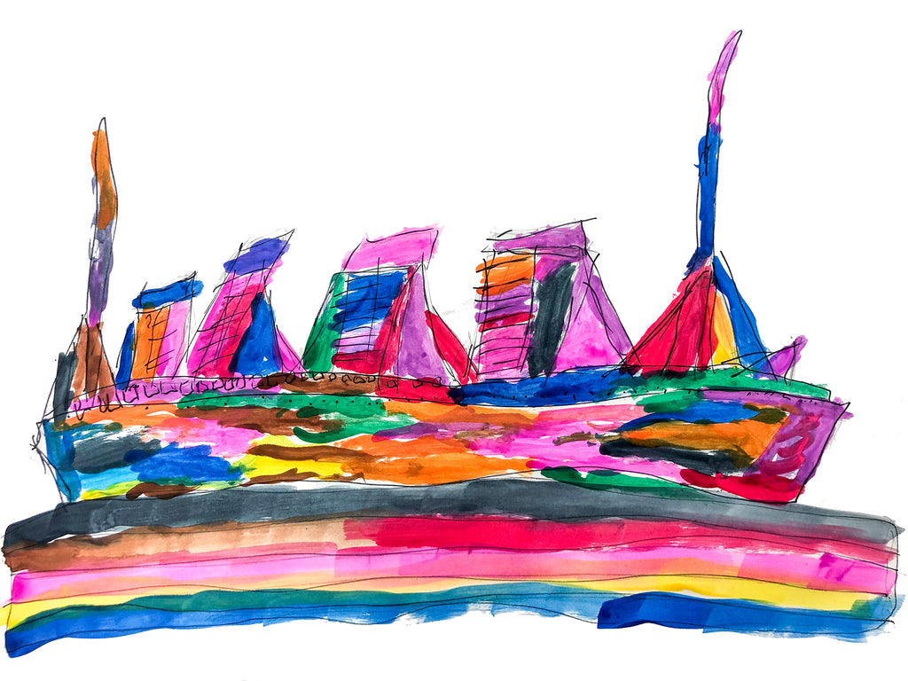 Untitled (Multi-colored Titanic), by Alsendoe Owens