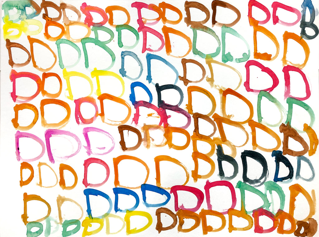 Untitled (Big D2), Watercolor