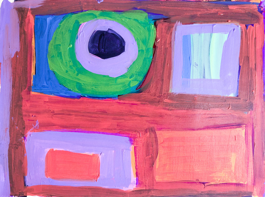 Untitled (Abstract Green Eye), Painting