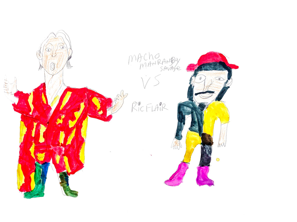 Macho Man vs Ric Flair, Watercolor