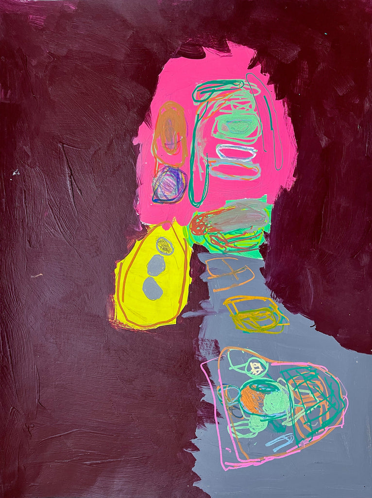 Untitled (Pink, Yellow, Grey and Burgundy), by Stefan Payne