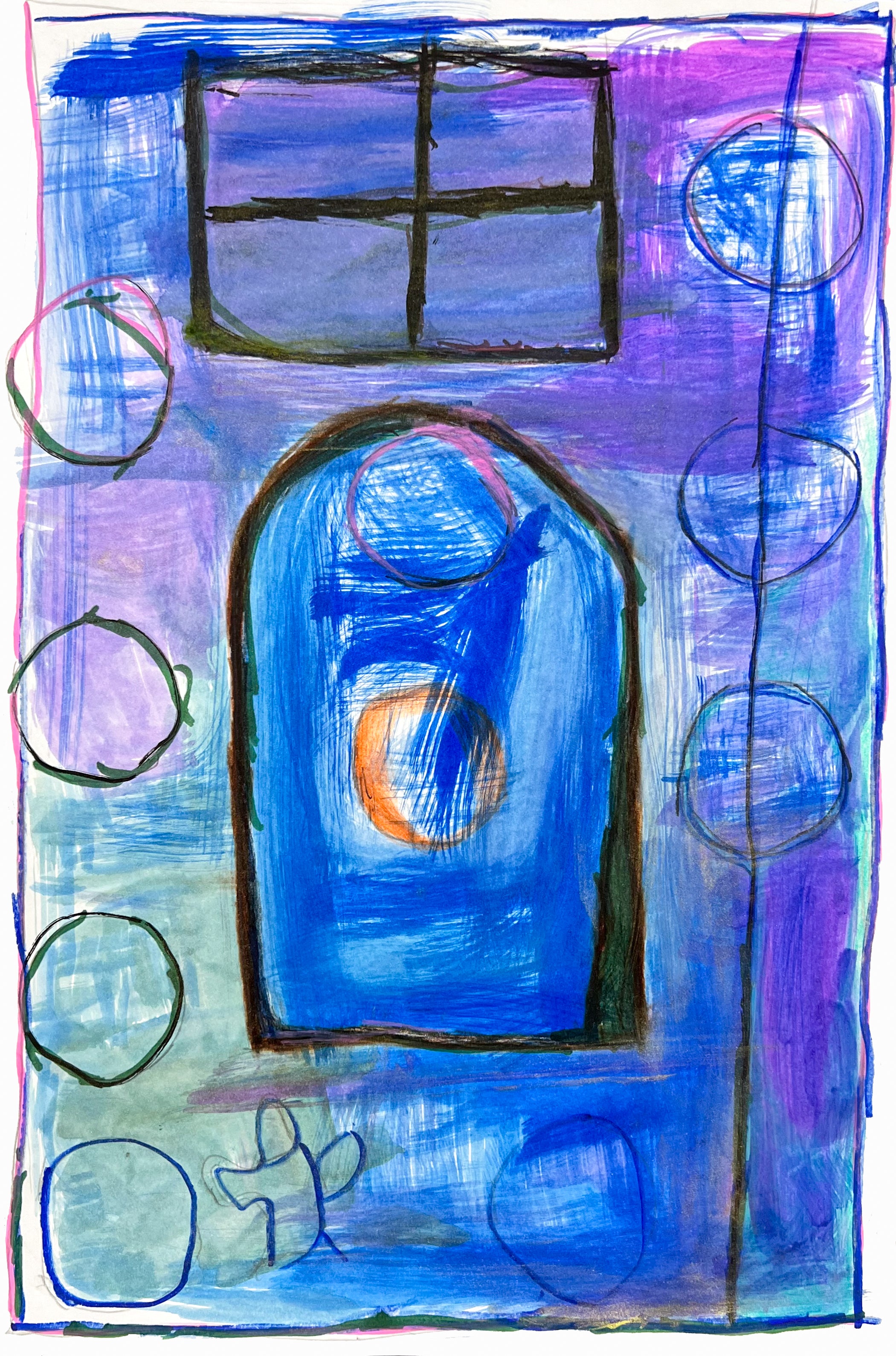Untitled Blue Cross, by Susan Hudson - pasc-gallery
