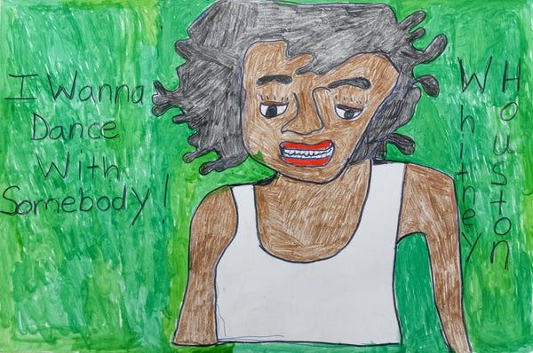 Whitney Houston Drawing by Thomas Saunders